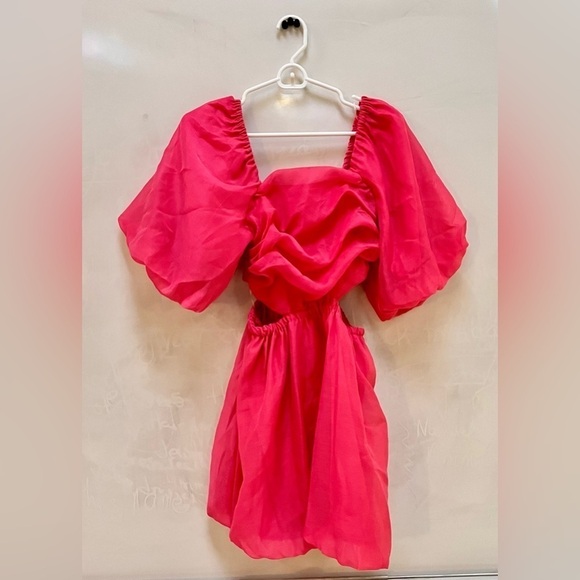 A New Day XS Dress Barbiecore bubble skirt Teen New  Smocked Casual Contemporary - Picture 2 of 12